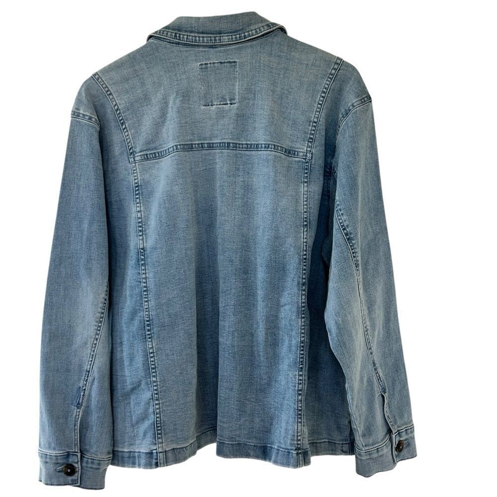 QVC studio park Light wash Women's Jean Chore Jacket size large - Picture 2 of 5
